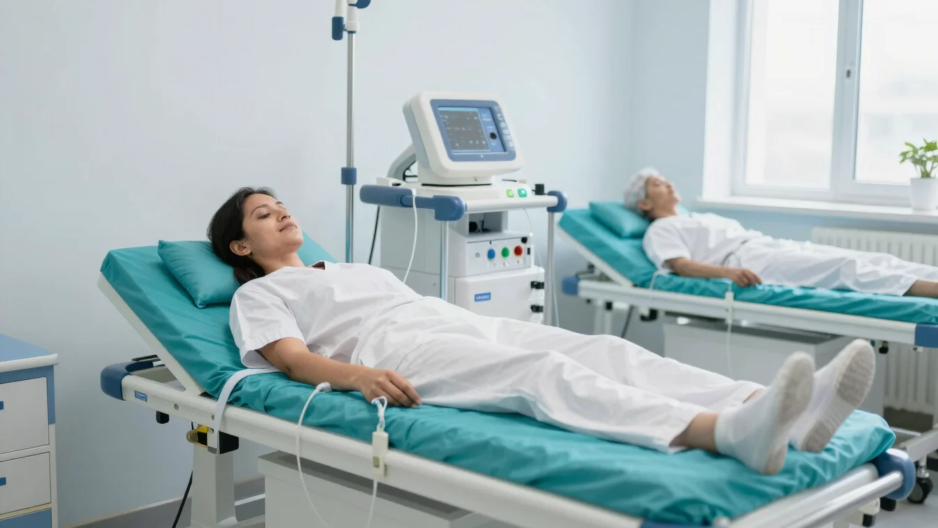 Clean dialysis unit with specialized equipment, professional and